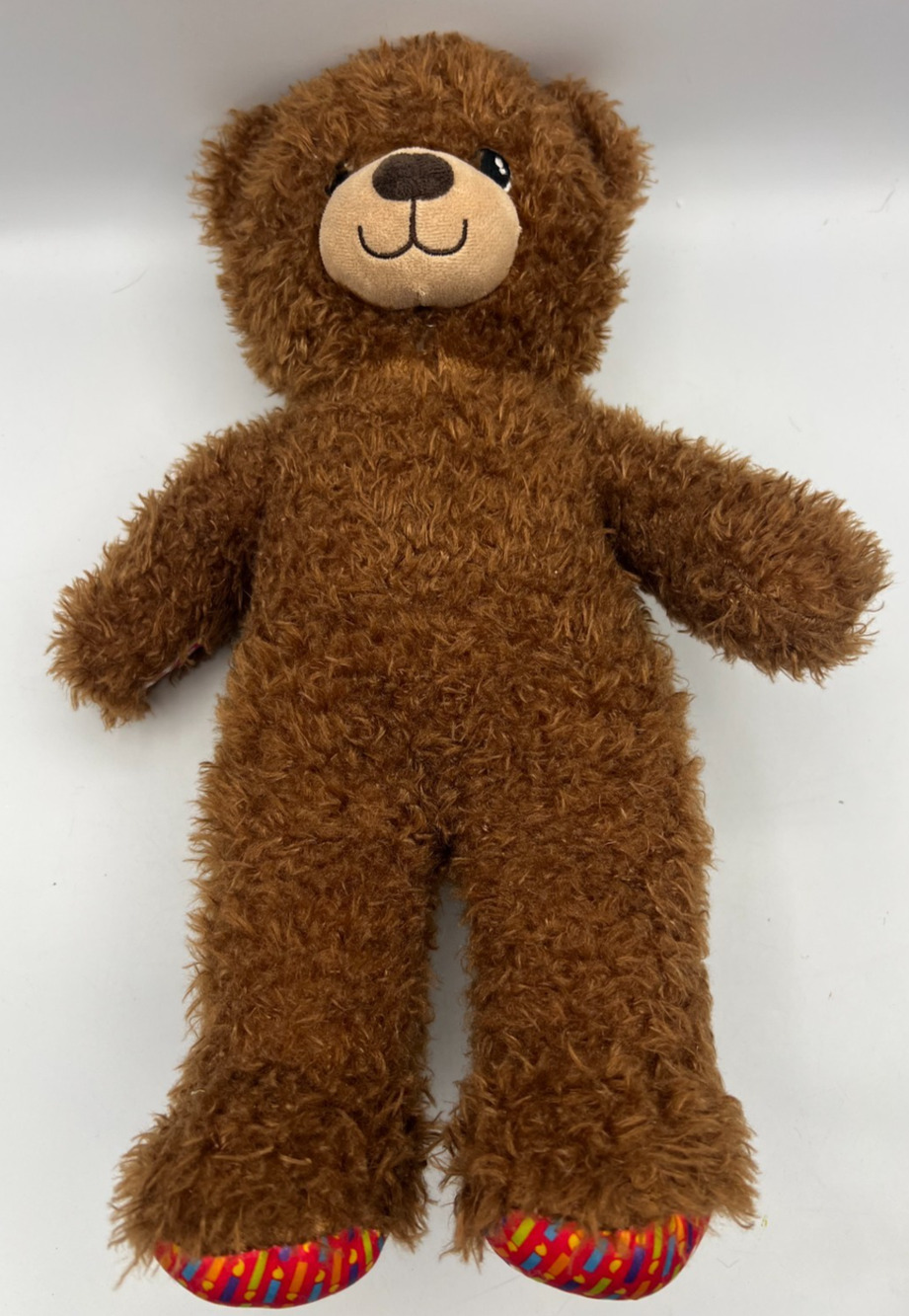 Build-A-Bear Workshop Brown Teddy Bear Happy Birthday Feet 16" Plush Toy